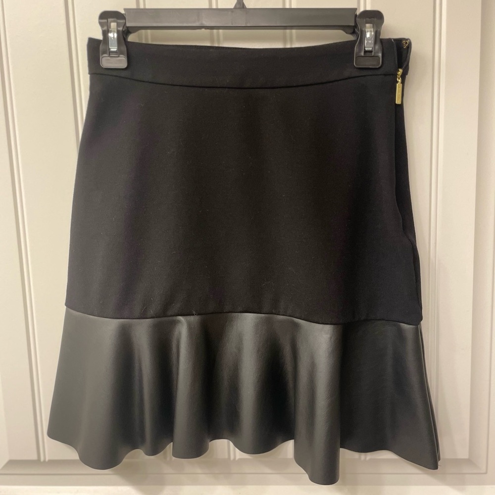 Michael Kors Black Mini Skirt with Flared Hem